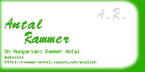 antal rammer business card